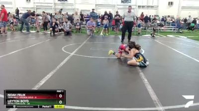 56 lbs Round 2 (6 Team) - Noah Felix, Team West Virginia Gold vs Leyton Boyd, Revolution Elite