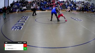 189 lbs Quarterfinal - Jeremiah Kennedy, Beaver County Christian School vs Levi Poland, General McClane