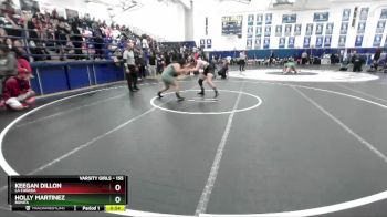 155 lbs Cons. Round 4 - Keegan Dillon, La Cañada vs Holly Martinez, Bonita