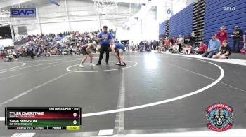 110 lbs Cons. Round 2 - Tyler Overstake, Kansas Young Guns vs Sage Simpson, SW Timberwolves