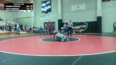 Boys 190 lbs Cons. Round 1 - Zander Peterson, Manhattan vs Isaac Gonzalez, St. Marys
