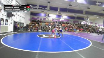 Girls 132 lbs Quarterfinal - Skyleece Scambler, Orland Girls vs Gracelynn Morris, Central Valley Girls
