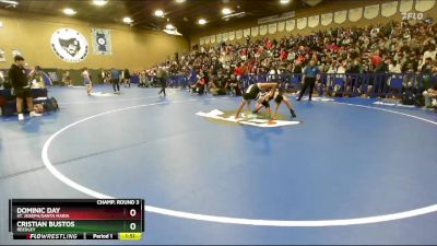 113 lbs Champ. Round 3 - Cristian Bustos, Reedley vs Dominic Day, St. Joseph/Santa Maria