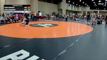 132 lbs Finals (2 Team) - Cruz McMurry, Gulf Coast WC vs Todd Brewer, All American WC