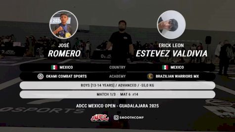 José Romero vs Erick Leon Estevez Valdivia 2025 ADCC Guadalajara Open