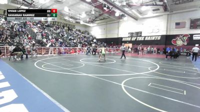 100 lbs Cons. Round 1 - Vivian Lopez, Anaheim vs Savannah Ramirez, Cajon