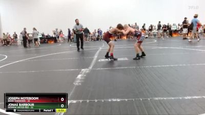 100 lbs Semis (4 Team) - Joseph Noteboom, Bison Takedown vs Jonas Barbour, Georgia United Red