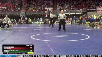 1A-145 lbs Champ. Round 2 - Keaton Moeller, Starmont vs Cale Seydel, West Branch