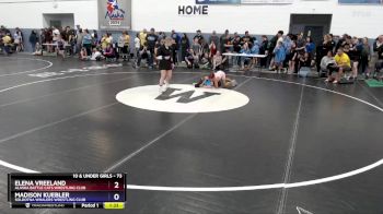 73 lbs Semifinal - Elena Vreeland, Alaska Battle Cats Wrestling Club vs Madison Kuebler, Soldotna Whalers Wrestling Club