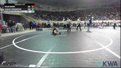 67 lbs Consi Of 4 - Ollie Siegel, Raw Wrestling Club vs Azalea Pennington, Henryetta Knights Wrestling Club