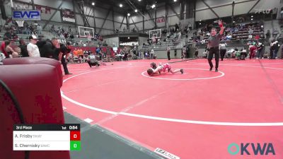 100 lbs 3rd Place - Arwen Frisby, Skiatook Youth Wrestling vs Slater Chernisky, Broken Arrow Wrestling Club