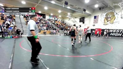 132 lbs Semifinal - Cash Andrade, Palm Desert vs Robert Garcia, Servite