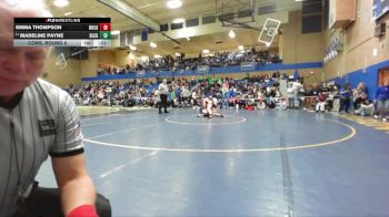 155lbs Cons. Round 6 - Emma Thompson, Moses Lake (Girls) vs Madeline Payne, Black Hills (Girls)