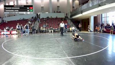 59 lbs Cons. Round 1 - Mason Goodson, Poquoson Athletic Association vs Nathaniel Zven, Nova WC
