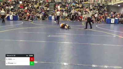 96 lbs Round Of 32 - Carson Kirk, Juniata vs Jacob Puma, Dwa