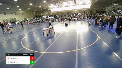 113 lbs Cons. Semi - Mikael Teague, 208 Spartans vs Dominic Gortat, Stallions Wrestling Club