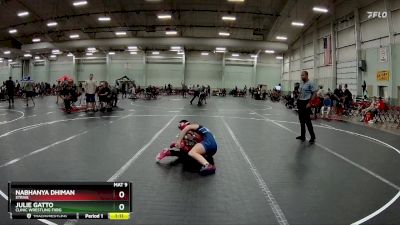 110 lbs Round 1 - Julie Gatto, Clinic Wrestling FXBG vs Nabhanya Dhiman, Strive