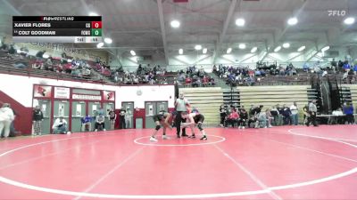 126 lbs Quarterfinal - Colt Goodman, Franklin Central Wrestling Club vs Xavier Flores, Center Grove