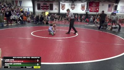 Quarterfinal - Lane Dye, Keokuk Kids Wrestling Club vs Hunter Leavens, WBNDD