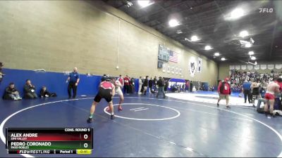 150 lbs Cons. Round 5 - Pedro Coronado, Paso Robles vs Alex Andre, Simi Valley