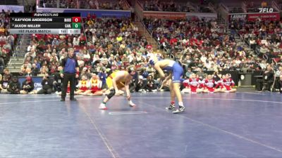 3A-165 lbs 1st Place Match - Xayvion Anderson, Marshalltown vs Jaxon Miller, Carlisle