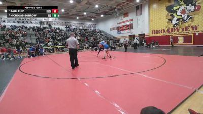 132 lbs 1st Place Match - Nicholas Sorrow, Hudson vs Paul Ruiz, Buchanan
