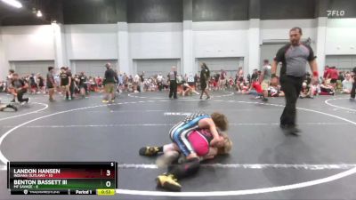 72 lbs Round 4 (10 Team) - Landon Hansen, Indiana Outlaws vs Benton Bassett III, MF Savage