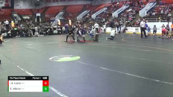 130 lbs 7th Place Match - Aaron Lucio, Michigan West vs Edgar Albino, Relentless Training Center