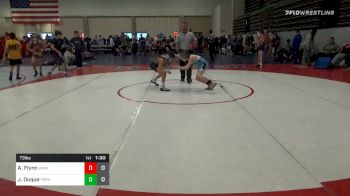 73 lbs Prelims - Aiden Flynn, Wisconsin Red MS vs Joaquin Duque, Triumph Blue MS