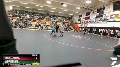 90-105 lbs Round 1 - Merritt Evans, Riverton USA Wrestling vs Jadyn Flores, Powell Wrestling Club