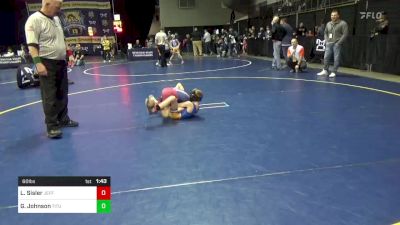 60 lbs Round Of 32 - Levi Sisler, Jefferson Morgan vs Greyson Johnson, Titusville