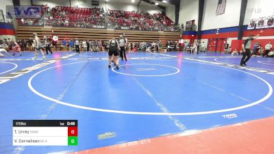 170 lbs Consi Of 4 - Tessa Urrey, Sand Springs vs Victoria Cornelison, BA Girls Wrestling