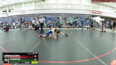 63 lbs Quarterfinal - Cipriano Duran, Bear Cave Wrestling Club vs Silas Sanderson, Indiana