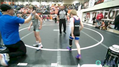 67 lbs Consi Of 8 #2 - Tracie Johnson, Locust Grove Youth Wrestling vs Aaron Collins, R.A.W.