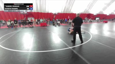 138 lbs 5th Place Match - Samuel Dunigan, La Crosse Area Wrestlers vs Jacksyn Thorpe, Askren Wrestling Academy