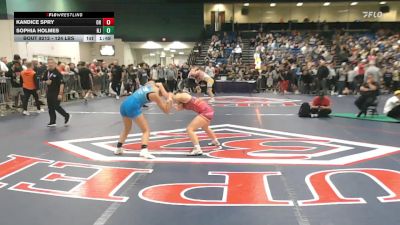 124 lbs Round Of 32 - Kandice Spry, OH vs Sophia Holmes, NJ
