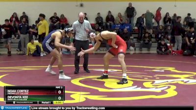 157 lbs Quarterfinal - Noah Cortez, Fresno City College vs Devonya Kee, West Hills College