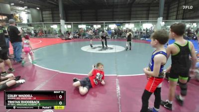 65 lbs Round 5 (6 Team) - Colby Waddell, RALEIGH ARE WRESTLING vs Tristan Rhodeback, PIT BULL WRESTLING ACADEMY