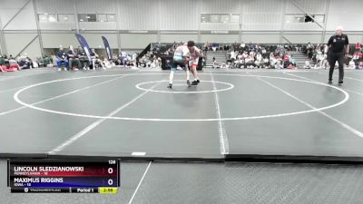 126 lbs Round 1 (8 Team) - Lincoln Sledzianowski, Pennsylvania vs Maximus Riggins, Iowa