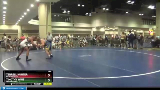 195 lbs Round 5 (10 Team) - Terrell Hunter, MXW Gold vs Timothy Wine ...