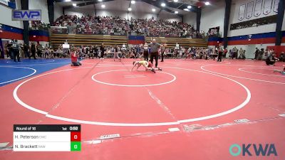 61 lbs Round Of 16 - Hunter Peterson, Claremore Wrestling Club vs Noah Brackett, Raw Wrestling Club