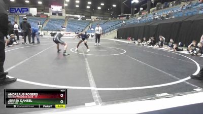 100 lbs Round 1 (10 Team) - Jerrek Dansel, Brawlers vs Andreaus Rogers, Wichita Wrestling Club