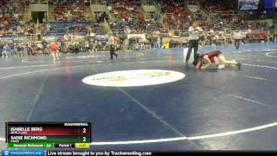 170 lbs Quarterfinal - Sadie Richmond, Minot vs Isabelle Berg, Devils Lake