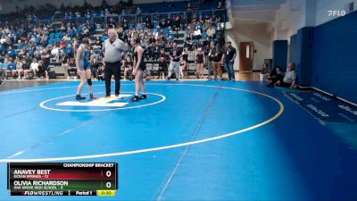 132 lbs Semis & 1st Wb (8 Team) - Addison Wilson, Oak Grove High School vs Jaylah Anderson, Ocean Springs