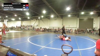 90 lbs Semifinal - Isaiah Baca, Juggernaut WC vs Masten Felix, Poway Elite