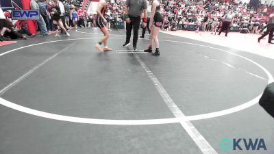 98 lbs Consi Of 4 - Aspyn Applegate, Sisters On The Mat vs Millie Rumsey, Pawhuska Elks Takedown