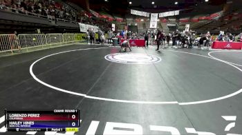 85 lbs Champ. Round 1 - Lorenzo Perez, California vs Hailey Hines, Nor-Cal Inferno