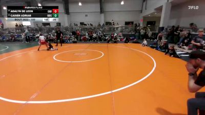 100 lbs Cons. Round 1 - Adalyn De Leon, Ohana HQ Wrestling vs Caisen Adrian, Wildcat Wrestling Club