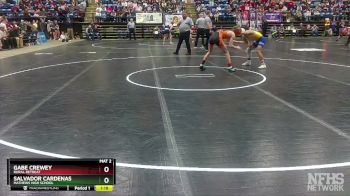 1 - 120 lbs Semifinal - Salvador Cardenas, Mathews High School vs Gabe Crewey, Rural Retreat