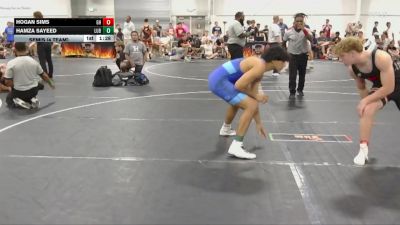 157 lbs Semis (4 Team) - Hogan Sims, Game House vs Hamza Sayeed, Level Up Black